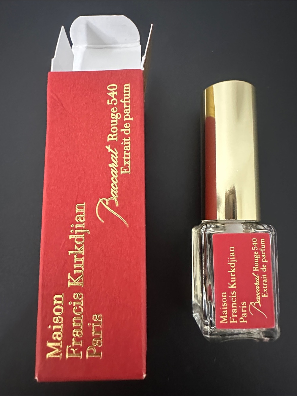 💯 Auth Baccarat Rouge 540 Maison Francis Kurkdjian Red and Gold Perfume 5ML
